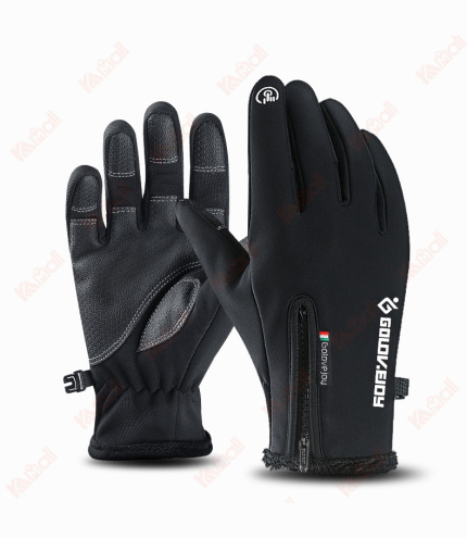 black outdoor waterproof gloves winter